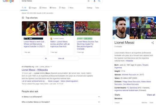 messi google