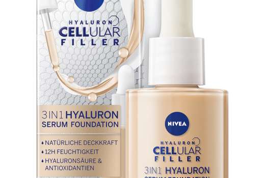 NIVEA CELLULAR Filler 3 in 1 Hyalurom Serum Foundation srednji odtenek