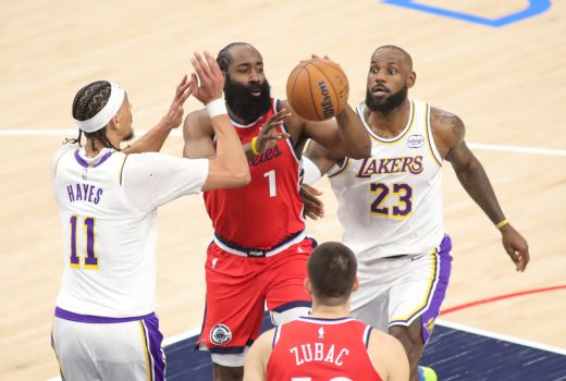 harden lebron james lakers