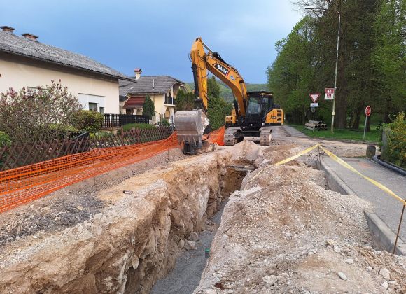 Izgradnja kanalizacije v Krški vasi poteka po načrtu