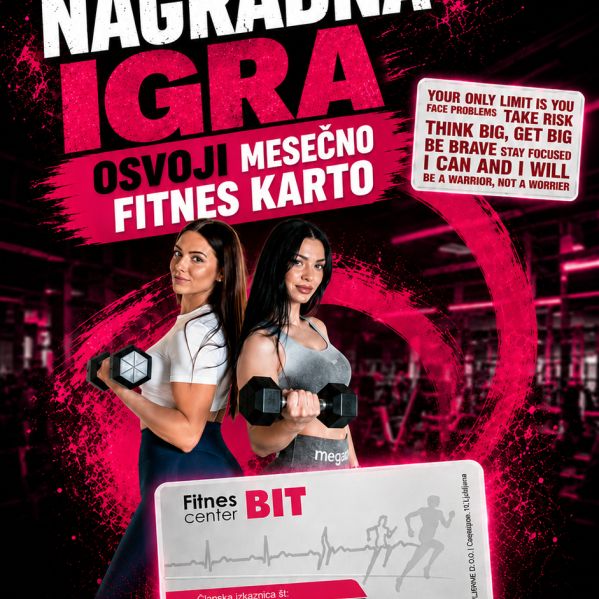 Osvoji mesečno karto Fitnes centra BIT