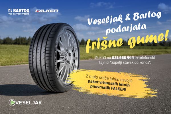 Osvojite letne pnevmatike Falken na Veseljaku