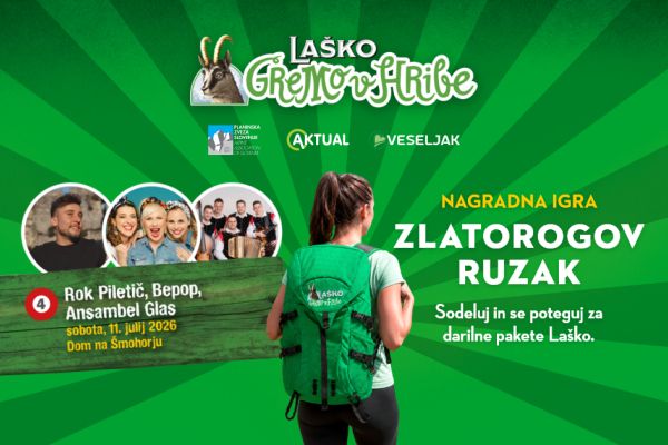 Na Šmohor na zabavo, v Zlatorogov ruzak po nagrado!