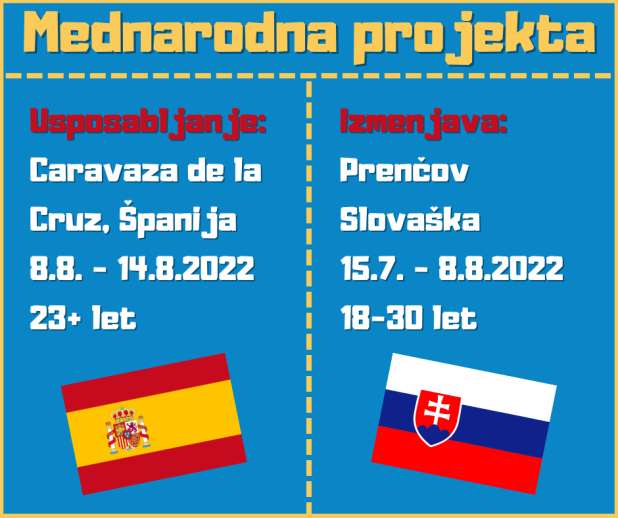 Poletni mladinski izmenjavi na Slovaškem in v Španiji
