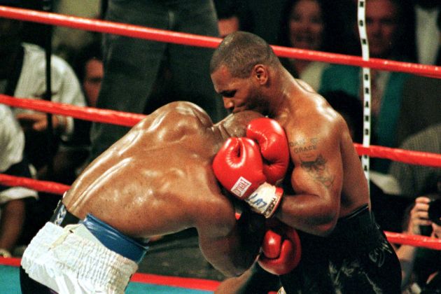 evander holyfield in mike tyson