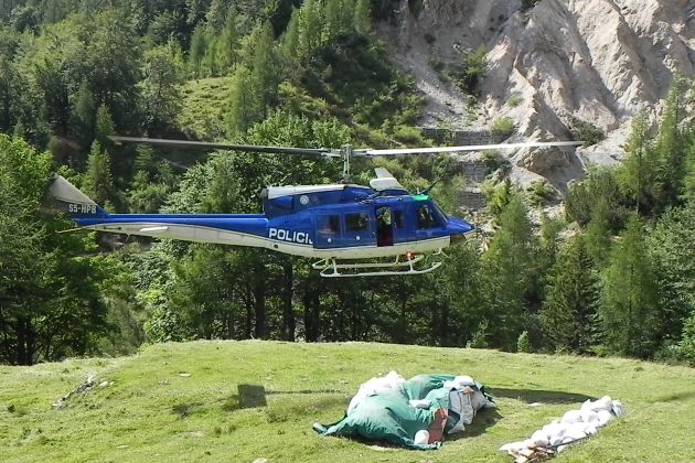 helikopter, gorska reševalna služba, reševalci