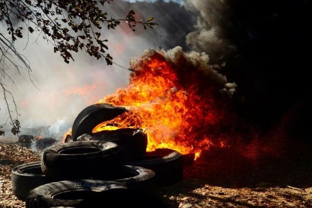 gume, oglenj, požar