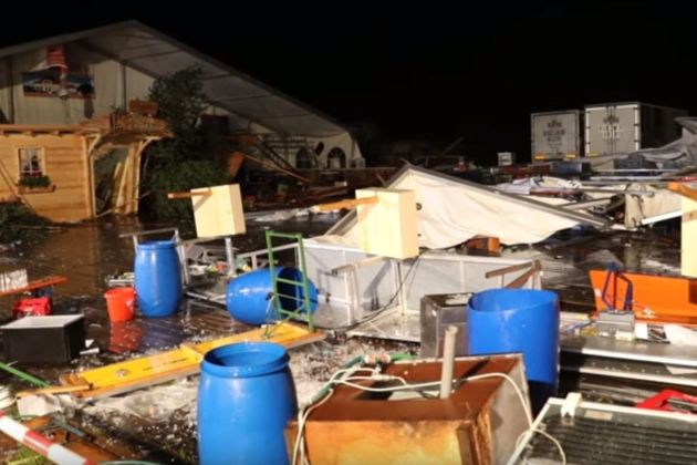 neurje, posledice, podrt šotor, gasilska veselica, zgornja avstrija