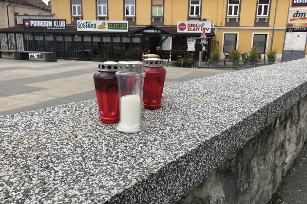 sveče, Vodnikov trg, pretep