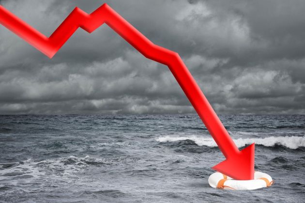 slabo gospodarstvo, rdeče številke, slabo poslovanje.jpg
