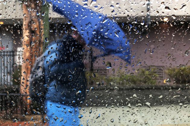 dežnik, dež, veter