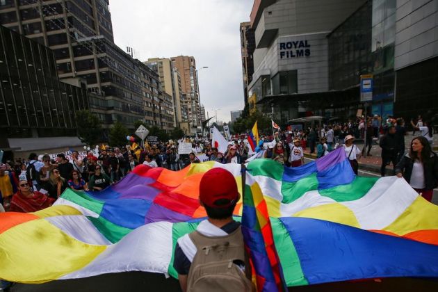 protesti, kolumbija, bogota