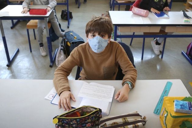 francija, šola, koronavirus, maske