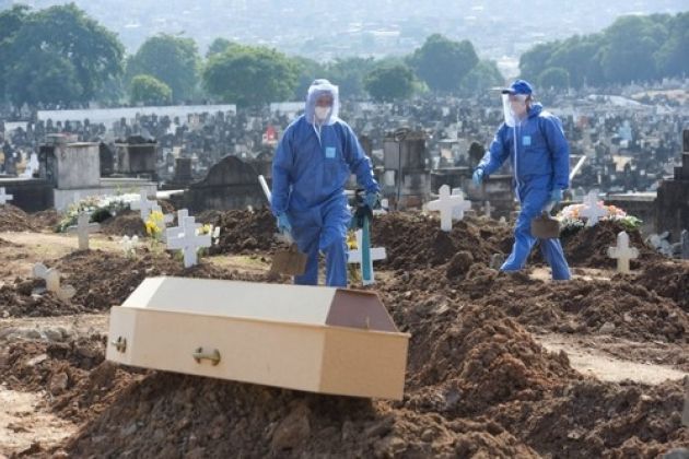 pokopališče, rid de janeiro, koronavirus