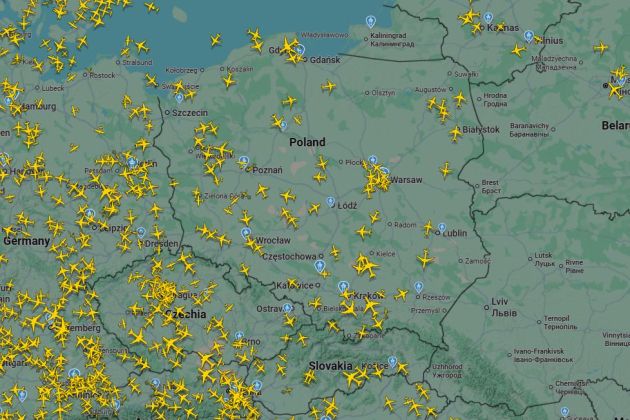 poljska zracni promet flightradar.jpg