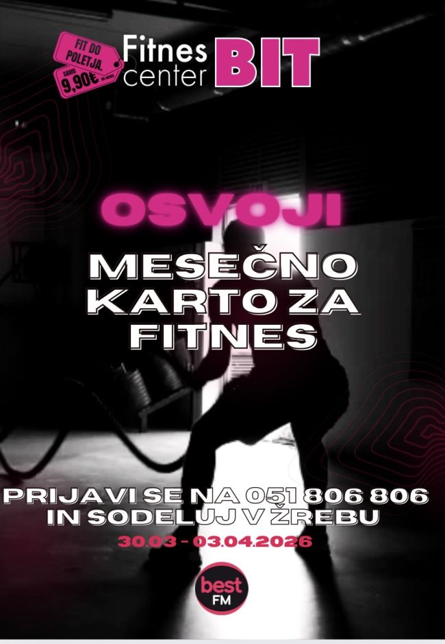 Osvoji mesečno karto za fitnes