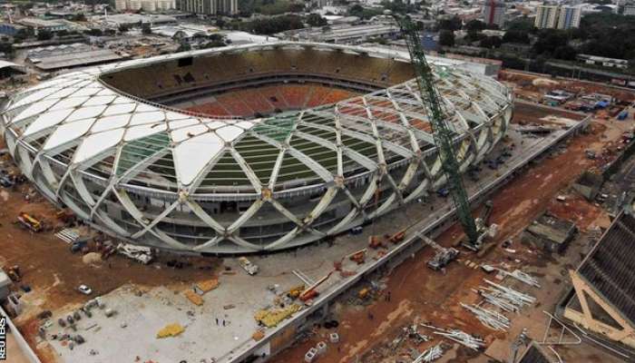 Gradnja arene v Braziliji