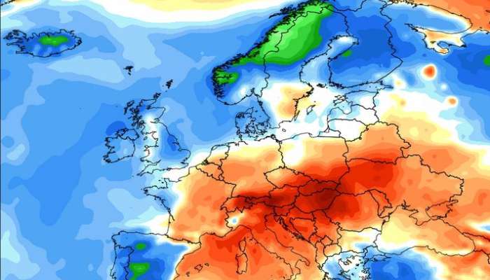 Letošnje poletje je v južni in srednji Evropi kar za več kot 7 stopinj toplejši od dolgoletnega povp