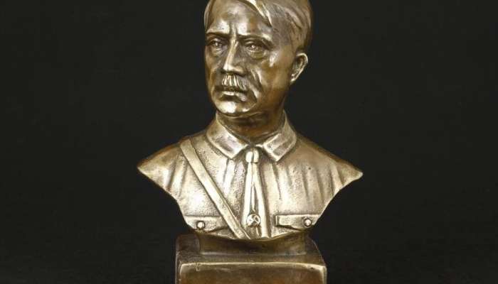 Fine-Chinese-Brass-Collectable-Handwork-Carved-Hitler-Ornament-Statue-Figure-Free-Shipping-