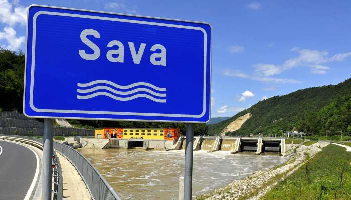 sava, obrežje save, hidroelektrarna krško