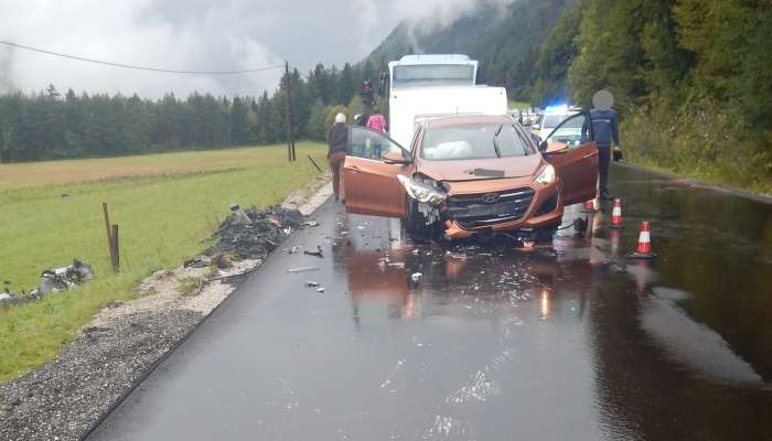 Hujša  nesreča  motorista