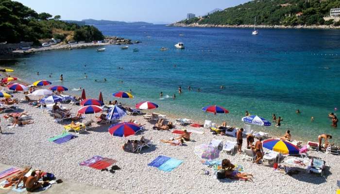 lapad, dubrovnik, plaža, hrvaška obala