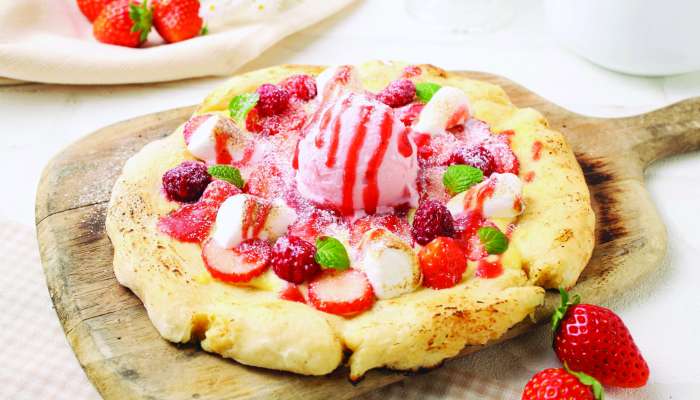 Erdbeeren-Pizza