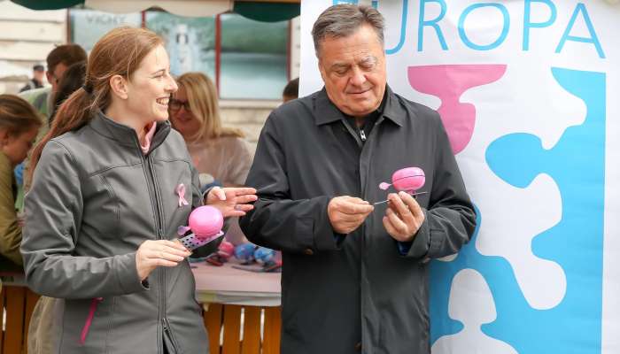 Tanja Španić, predsednica Europe Donne in župan Mestne občine Ljubljana, Zoran Janković