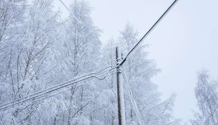 električni kabel, sneg, daljnovod