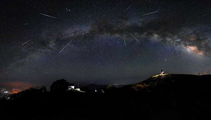 liridi, nebo, meteorji, meteorski dež, vrh hatu