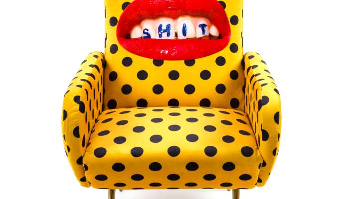 TEETH Armchair _ Yellow  Living Room Lounge Furniture _ Retro _ Designer _ Italian