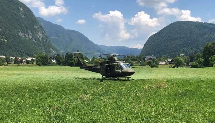 helikopter, bohinjsko jezero