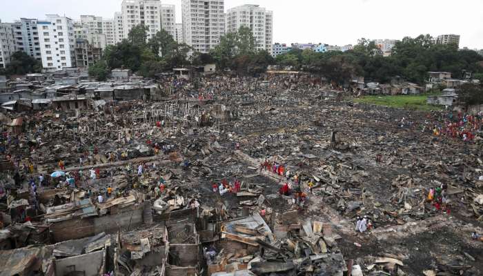 požar, slum, barakarsko naselje, bangladeš, daka