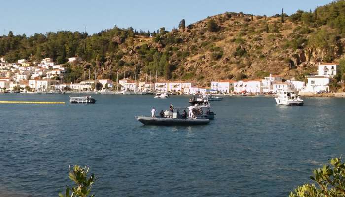 grški otok, strmoglavljenje, helikopter