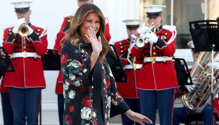 melania trump, božično drevo