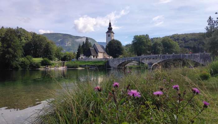 bohinj, bohinjsko jezero, cerkev sv. janeza, most