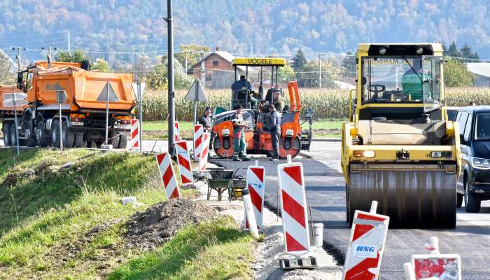 delo na cesti, promet, asfaltiranje