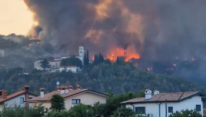 požar na krasu, mirenski grad