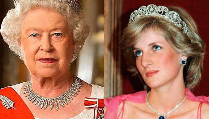 Kraljica Elizabeta in princesa Diana
