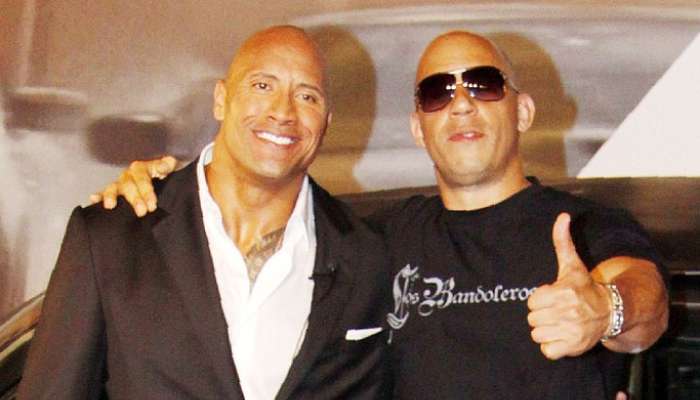 The Rock in Vin Diesel
