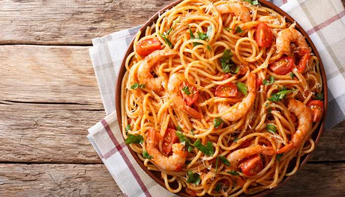 Špageti s škampi