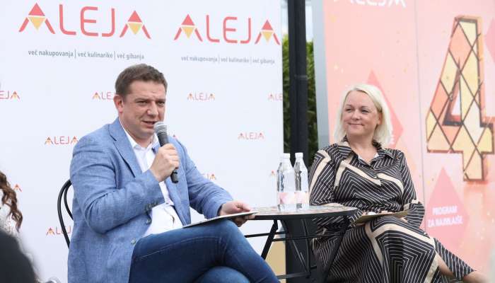 Toni Pugelj, direktor ALEJE in Klavdija Miklavžin, vodja marketinga v ALEJI