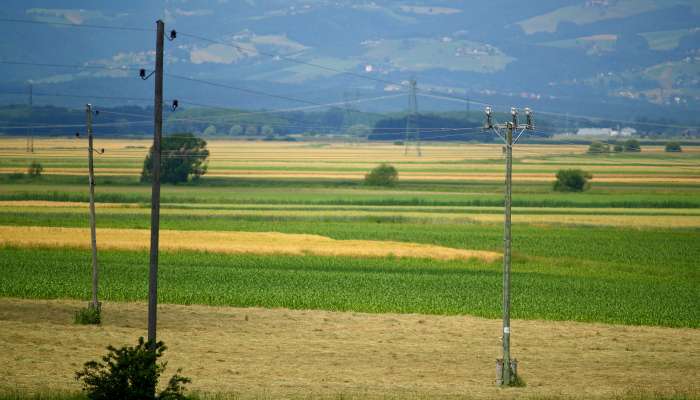 elektrika, daljnovod, polje, travnik, njiva, pokrajina