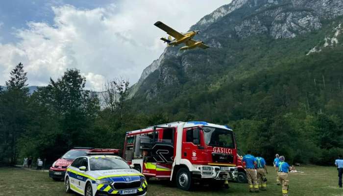 air tractor, gašenje, bohinjsko jezero