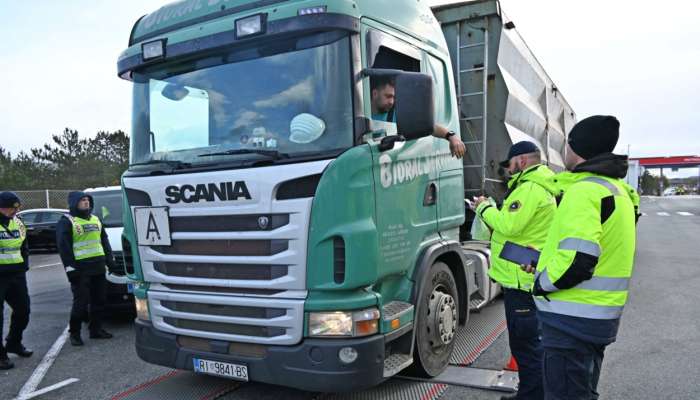 povir, nadzor, tovornjak, policija