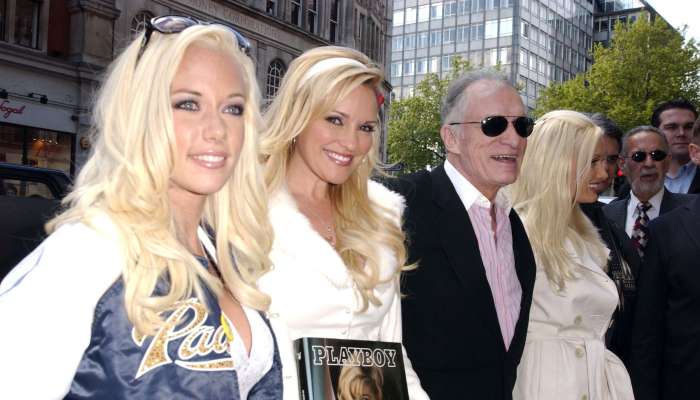 Kendra Wilkinson, Bridget Marquardt, Hugh Hefner, Holly Madison