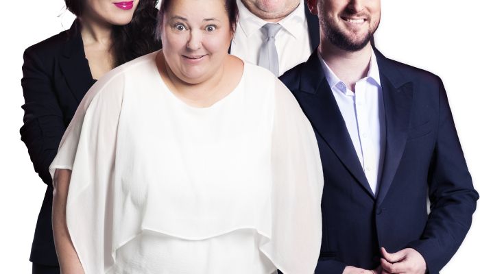 Igralska zasedba komedije Zadnja večerja – Maja Martina Merljak, Urška Vučak Markež, Saša Klančnik,