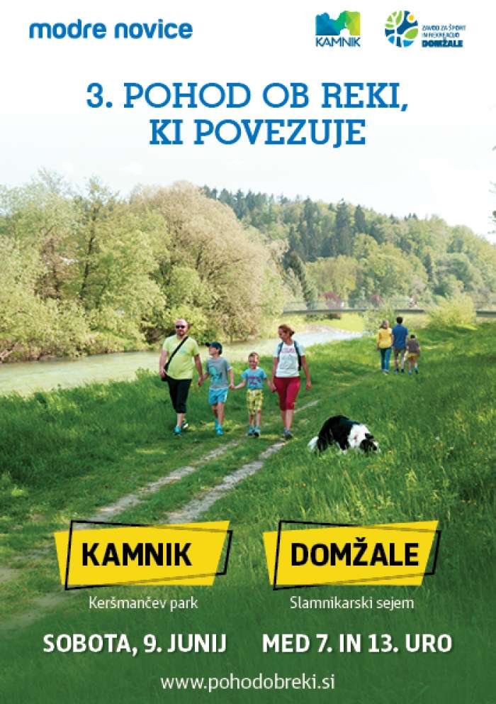 Pohod ob reki, ki povezuje, bo zopet povezal Domžale in Kamnik
