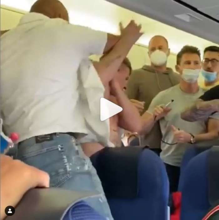 Na letalu izbruhnil pretep zaradi nenošenja mask