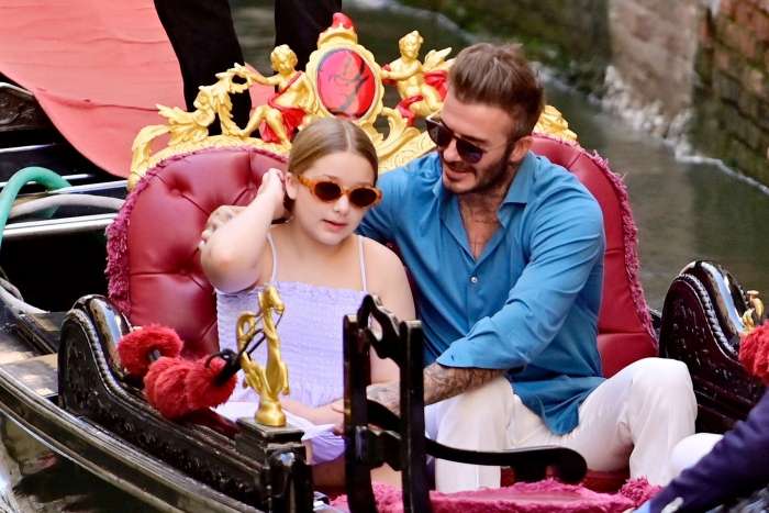 David Beckham v Benetkah užival s hčerko, tako velika je danes Harper